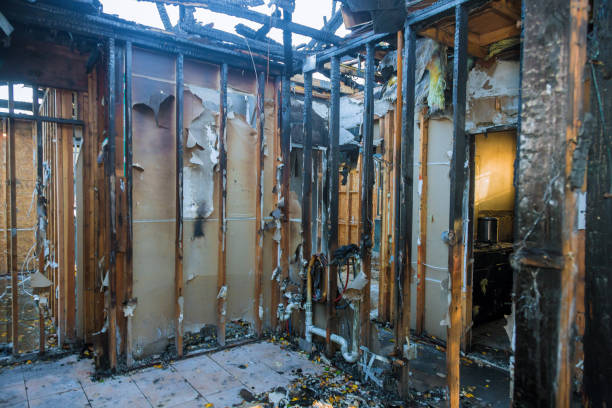 Professional Emergency Fire Cleanup technician working in Edina, MO